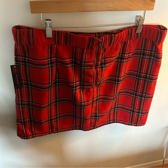 No Boundaries Tartan Skirt Red size XXL 12 Women - Picture 2 of 10